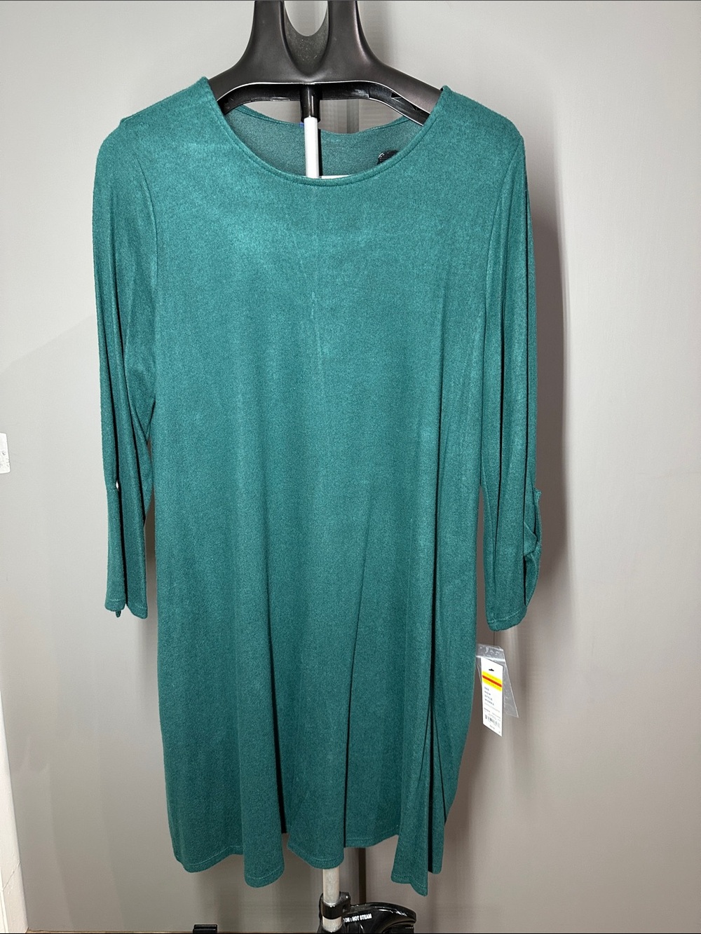Apt. 9 Emerald Green Women's Swing Dress - Classic Crew Neck. Sz. Xl
